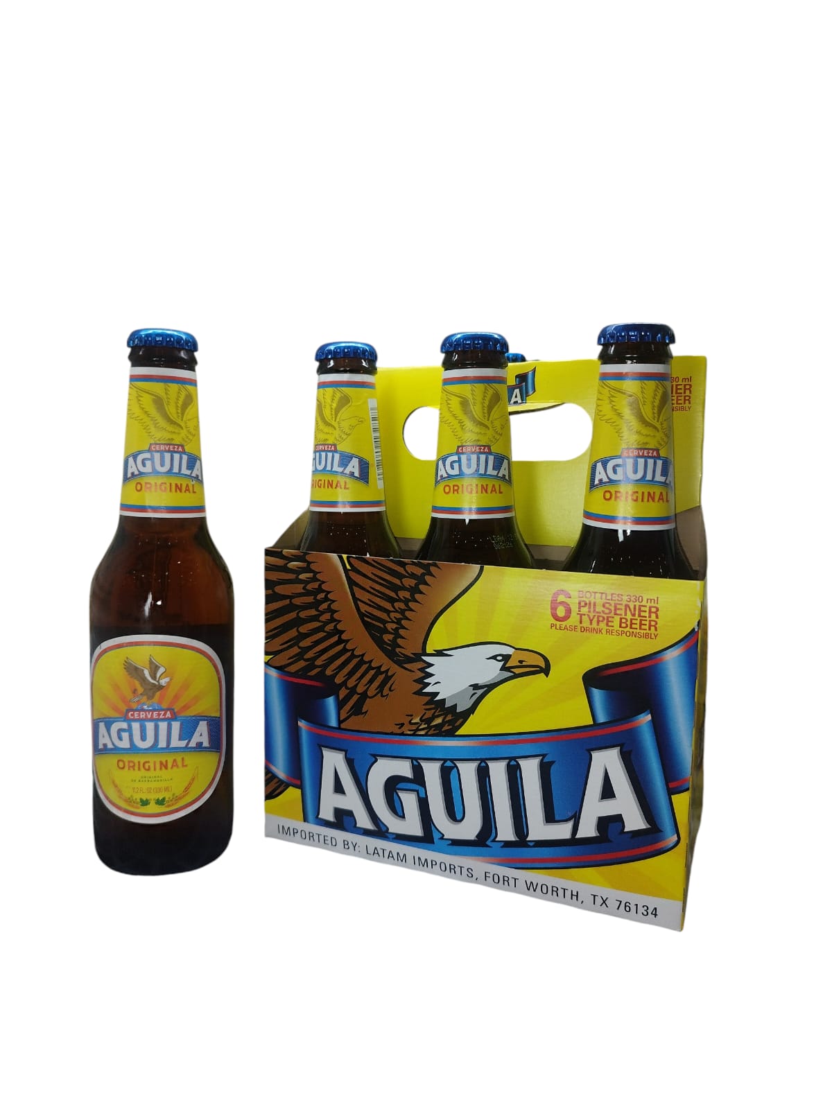 Cerveza Aguila Original X6 | Original Aguila Beer | Six Pack