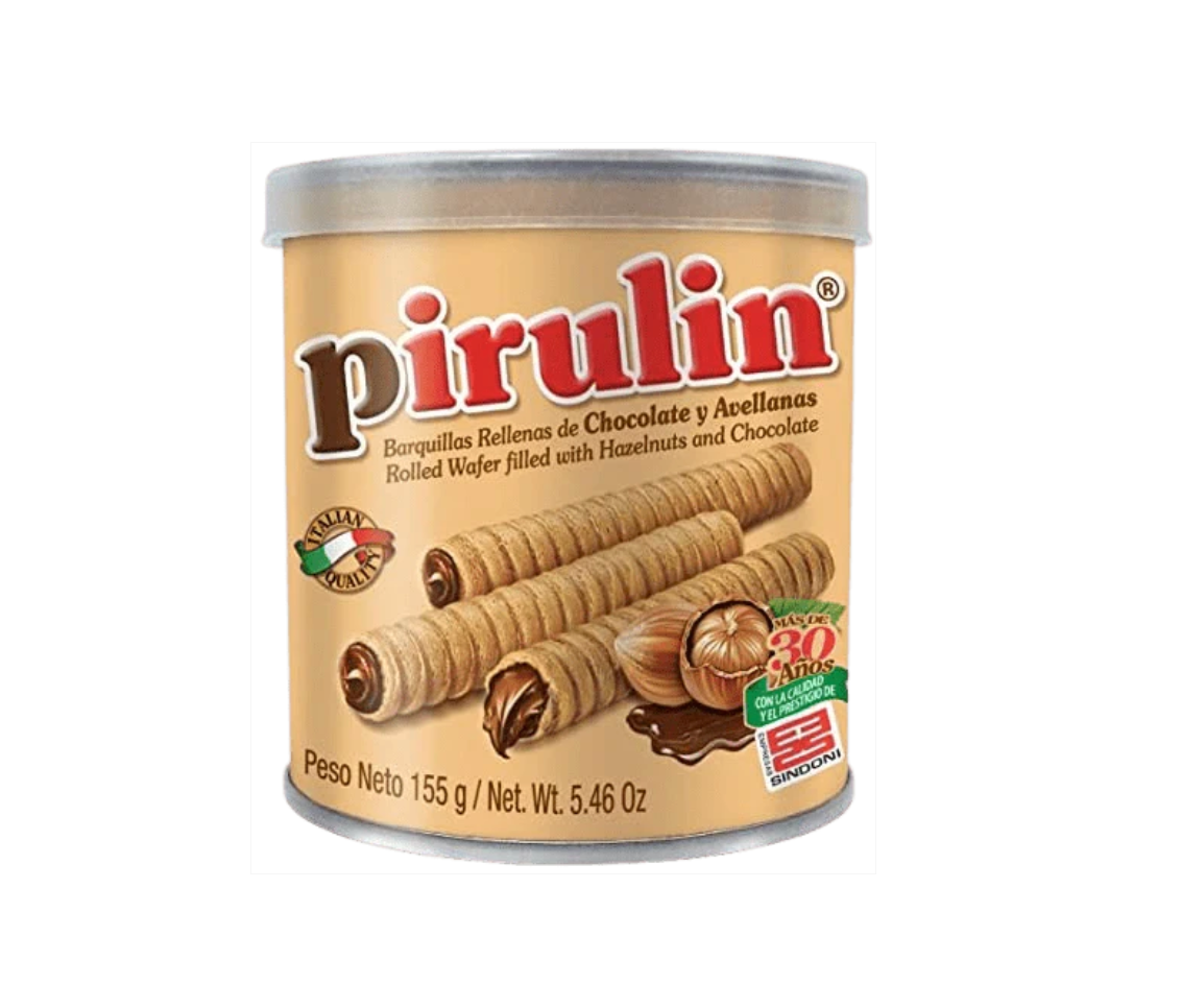 Pirulin: Rolled Wafers Filled with Hazelnuts and Chocolate (155g)