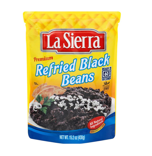 Frijoles Negros Refritos La Sierra 430g