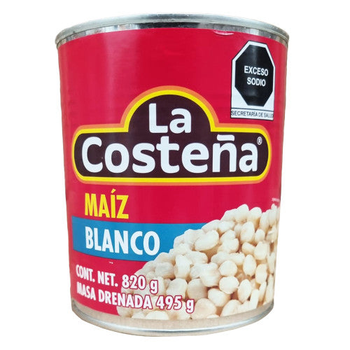 La Costeña | Maíz Blanco for Pozole | 820 g (Drained Weight 495 g)