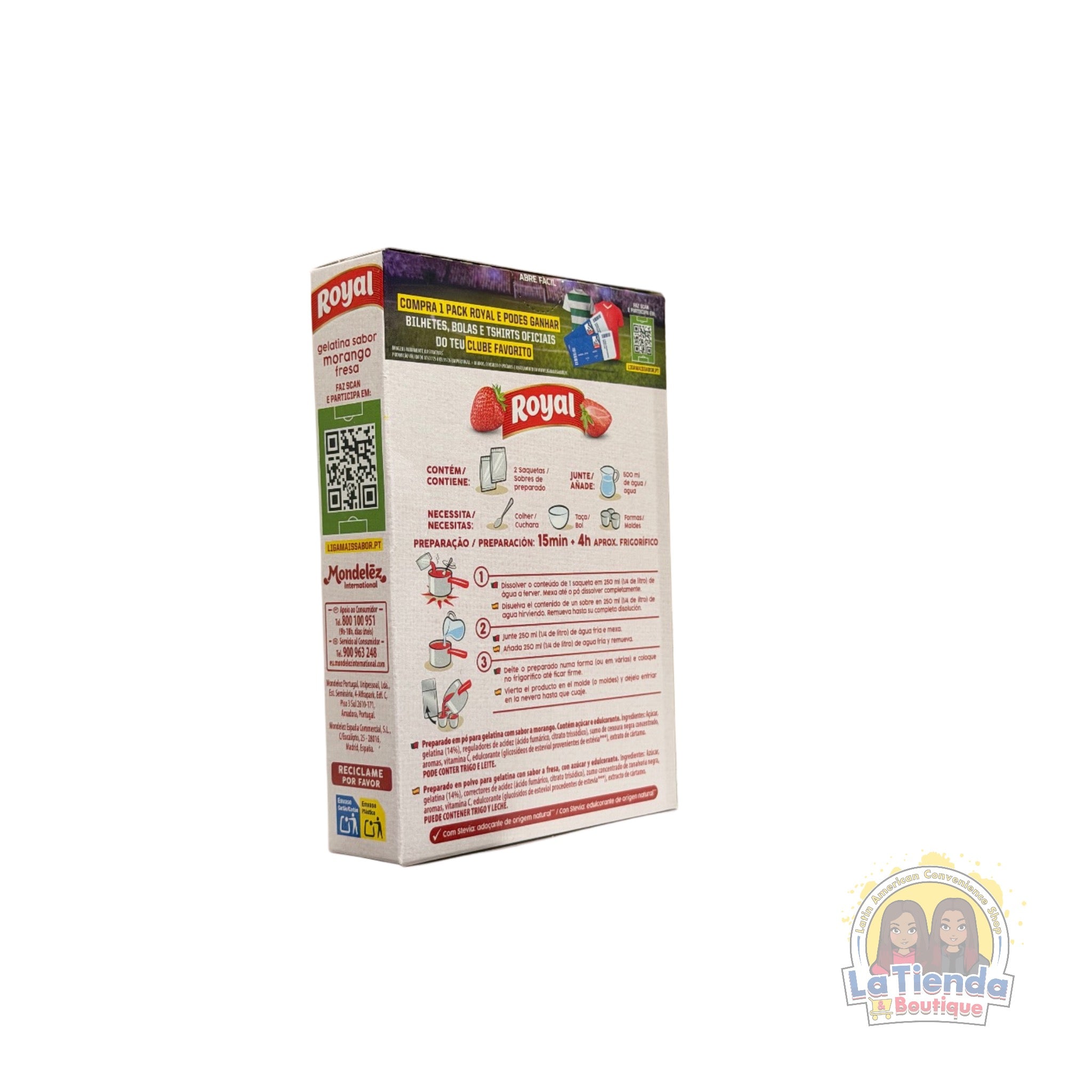 Royal Gelatina Fresa – Strawberry Flavored Jelly Powder 114g