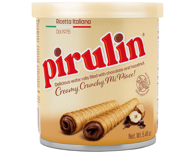 Pirulin: Rolled Wafers Filled with Hazelnuts and Chocolate  (155g)