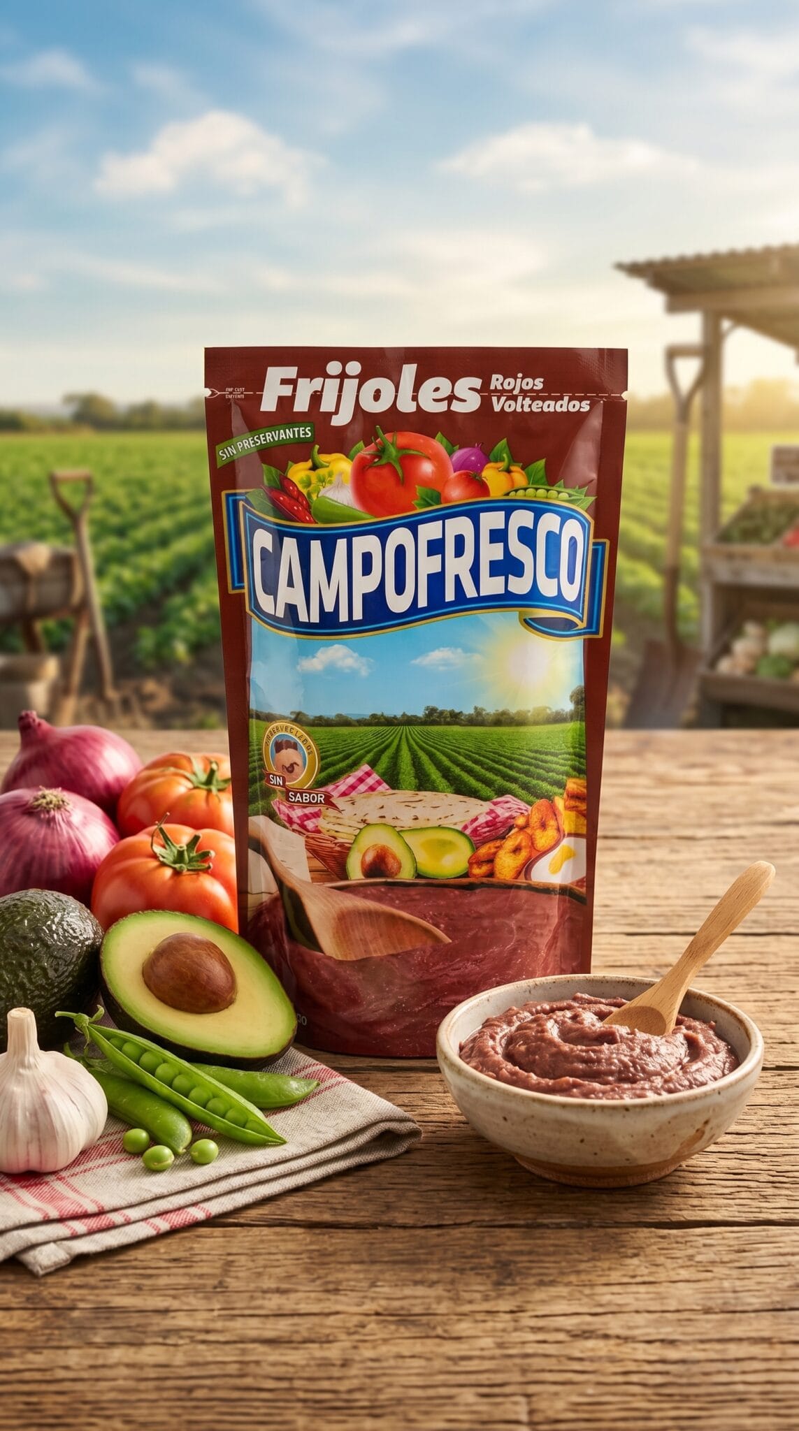 Frijoles Rojos Volteados