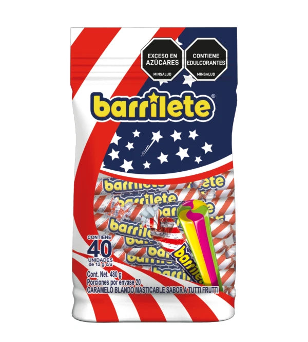 Colombian Barrilete | Chewy Candy Tutti Frutti | 40 Sticks